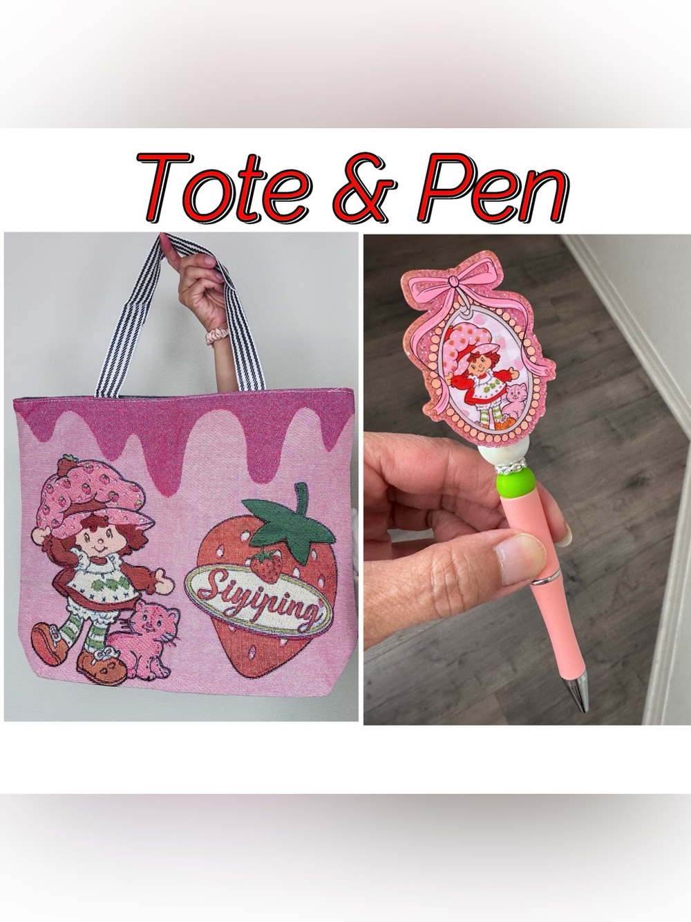 Strawberry Shortcake Tote and Pen
